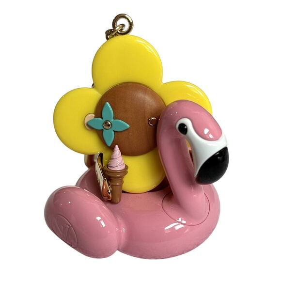Louis Vuitton Porto Clé Vivienne Flamingo Bag Charm Float Ice Keychain M00668 - Picture 1 of 8